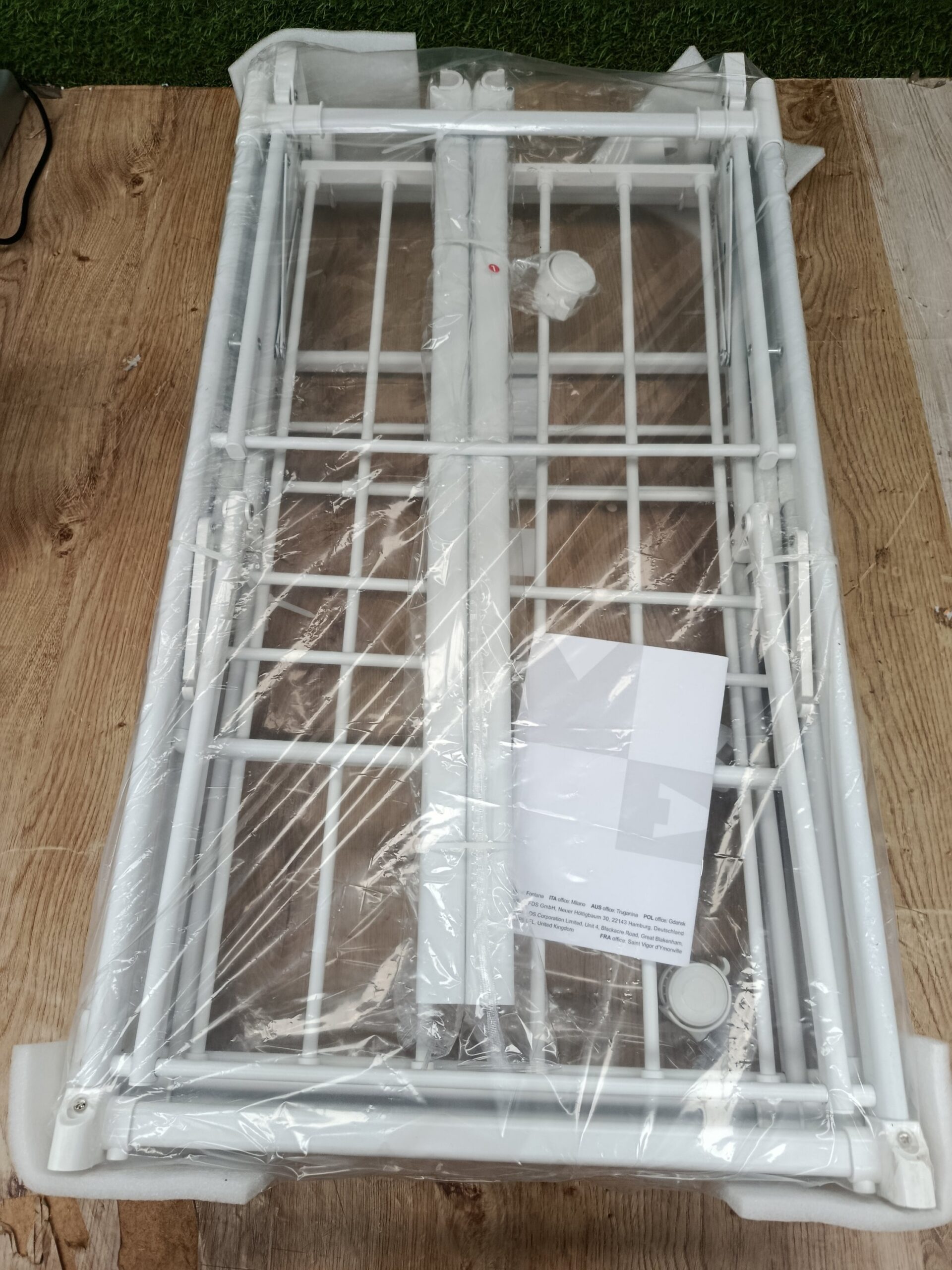 COSTWAY JZ10191WH Tendedero plegable con soportes de aluminio y secador de ropa - Imagen 5