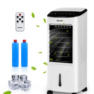 COSTWAY ES10334DE-WH Ventilador Enfriador de Aire Portatil 4 en 1
