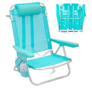 LOLAHOME Silla Playa Plegable mochila con cojín y reclinable