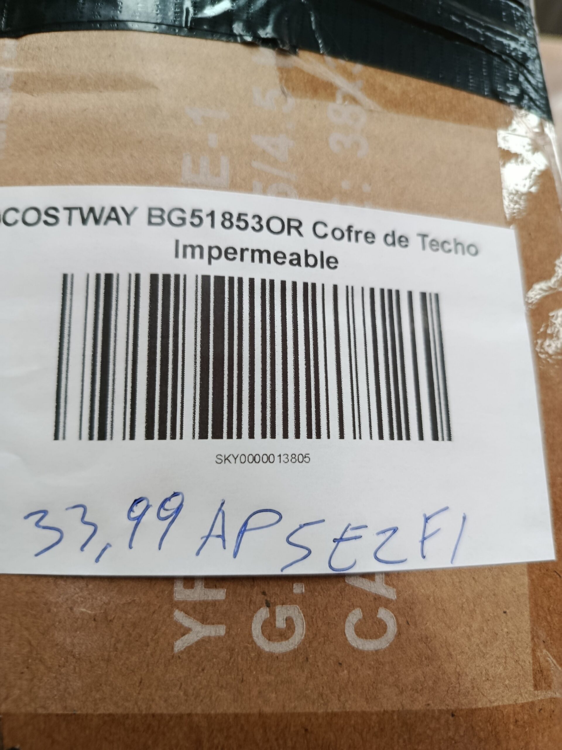 COSTWAY BG51853OR Cofre de techo impermeable - Imagen 6