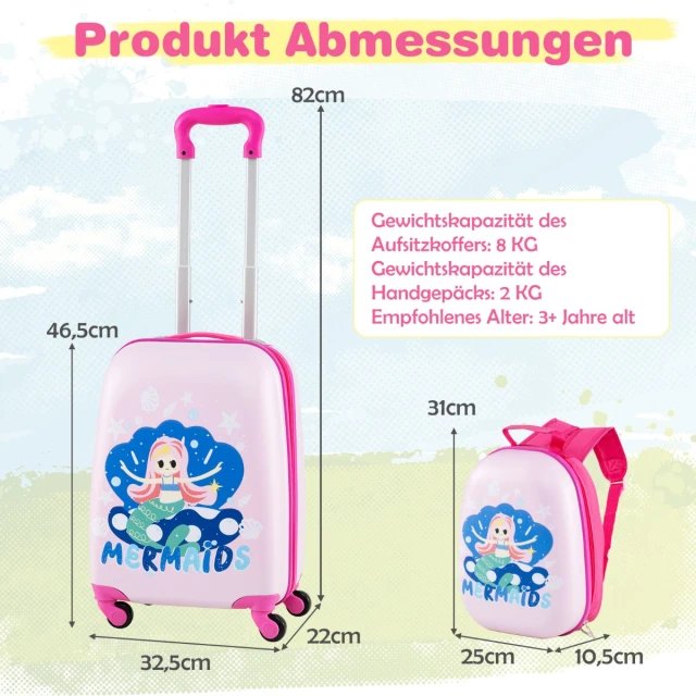 COSTWAY BN10004LP Juego de maletas y mochila para niños - Imagen 2