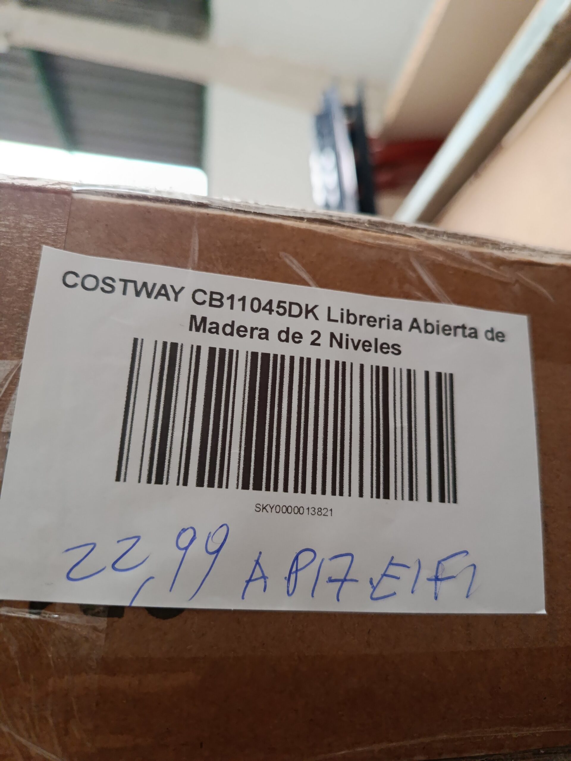 COSTWAY CB11045DK Libreria Abierta de Madera de 2 Niveles - Imagen 7