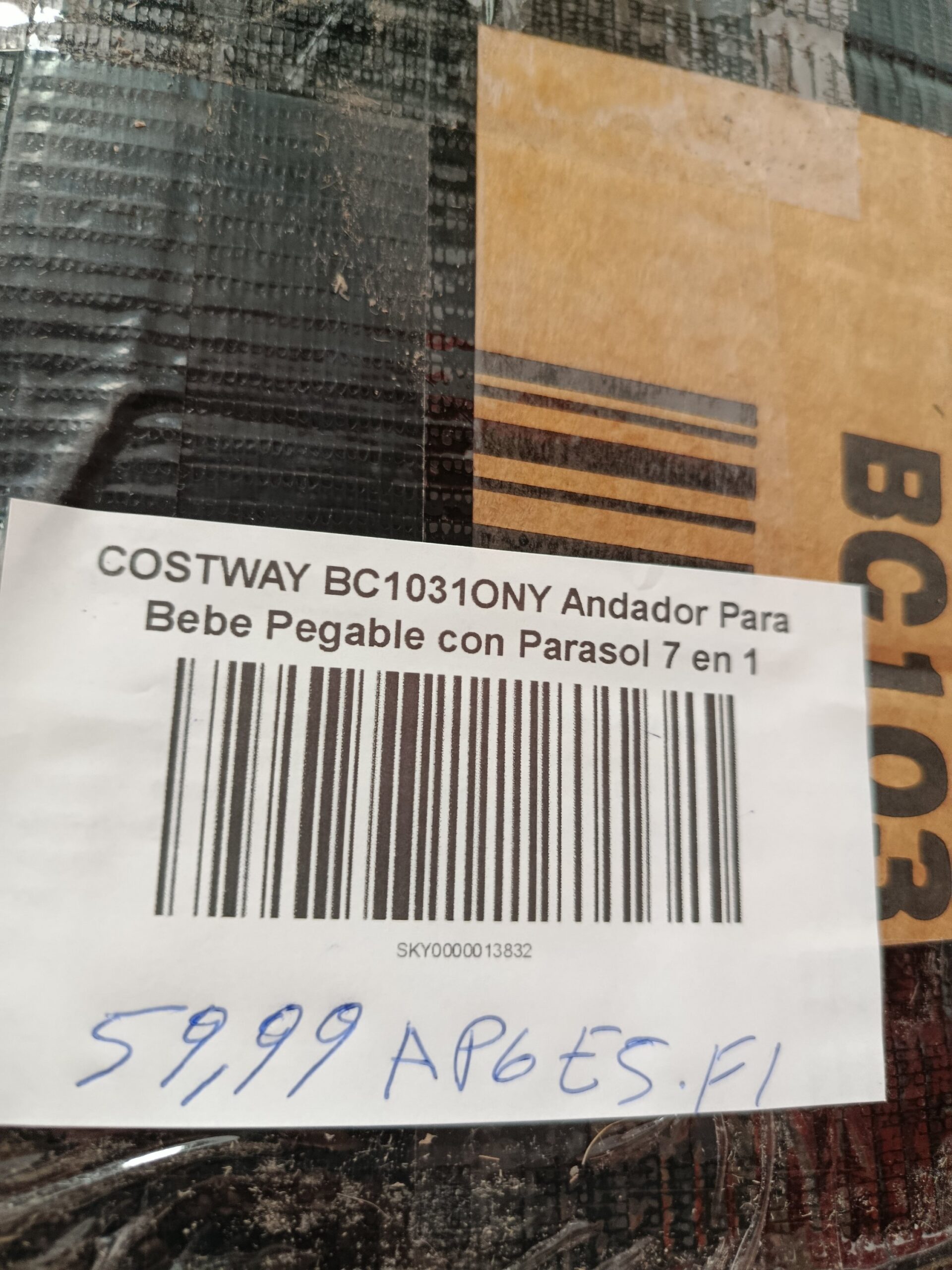 COSTWAY BC1031ONY Andador para bebé 7 en 1 plegable con parasol - Imagen 7