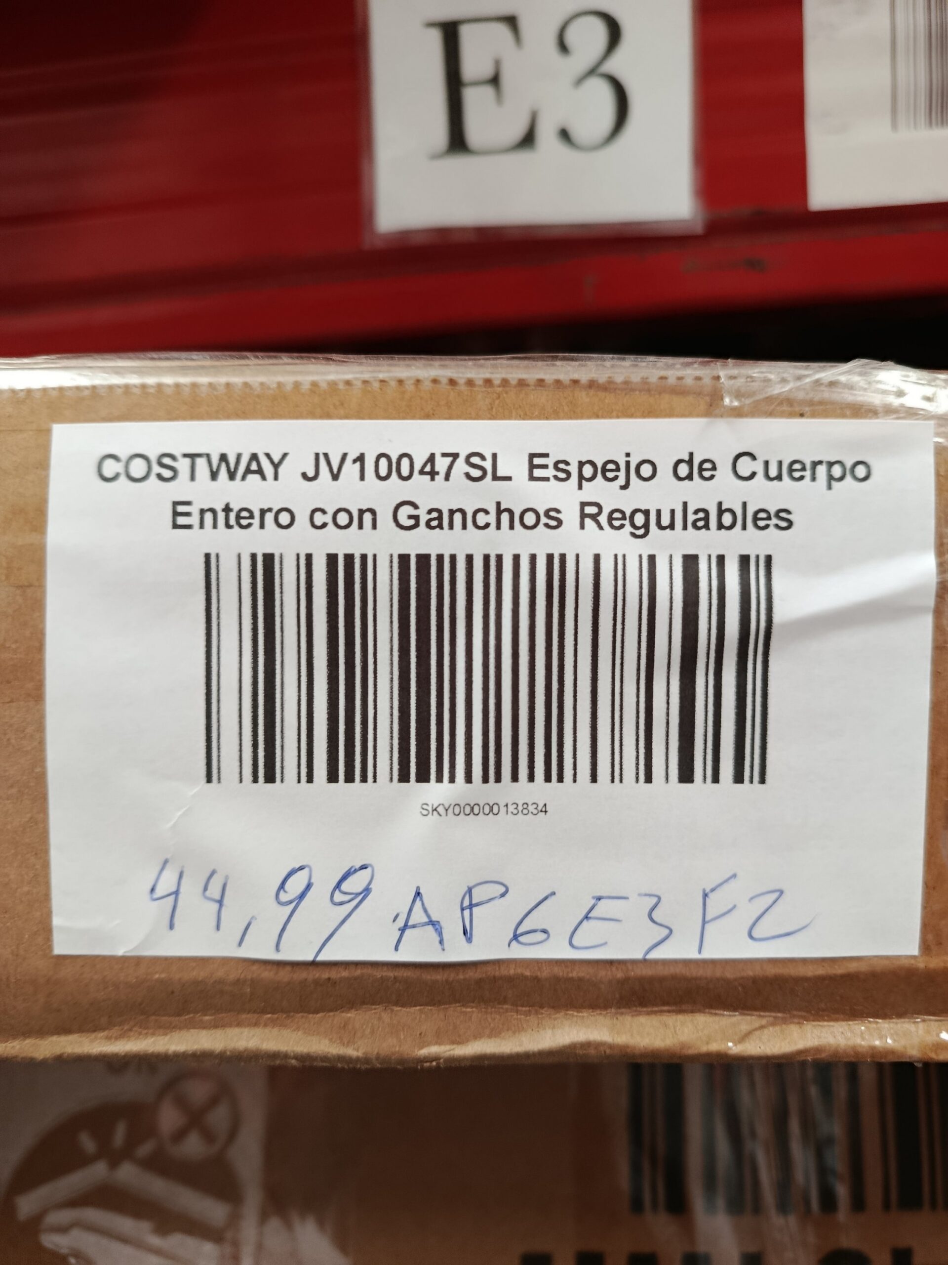 COSTWAY JV10047SL Espejo de cuerpo entero con ganchos regulables - Imagen 6