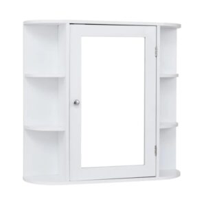 COSTWAY JV10446WH Espejo de baño con armario