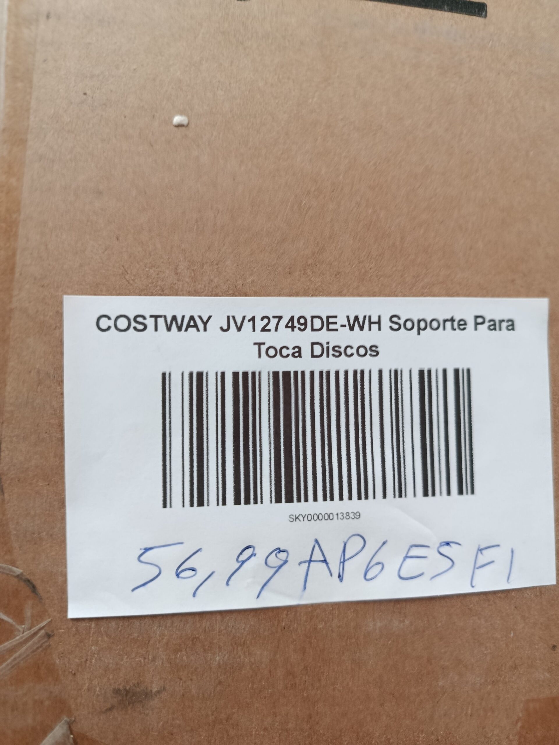 COSTWAY JV12749DE-WH Soporte para toca discos - Imagen 7