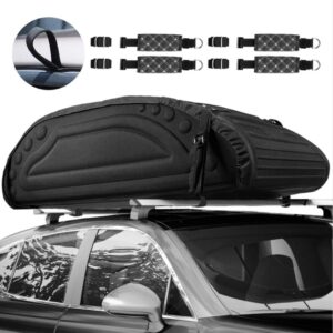 COSTWAY AT5222BK Bolsa de techo de portaequipajes impermeable con correas