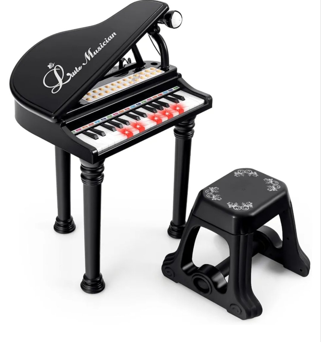 COSTWAY TM10060DK Piano para niños con 31 teclas y taburete