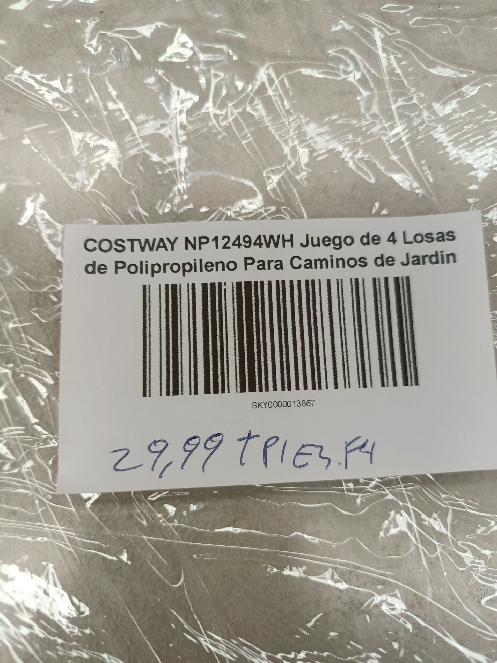 COSTWAY NP12494WH Juego De 4 losas de polipropileno para caminos de jardín - Imagen 7