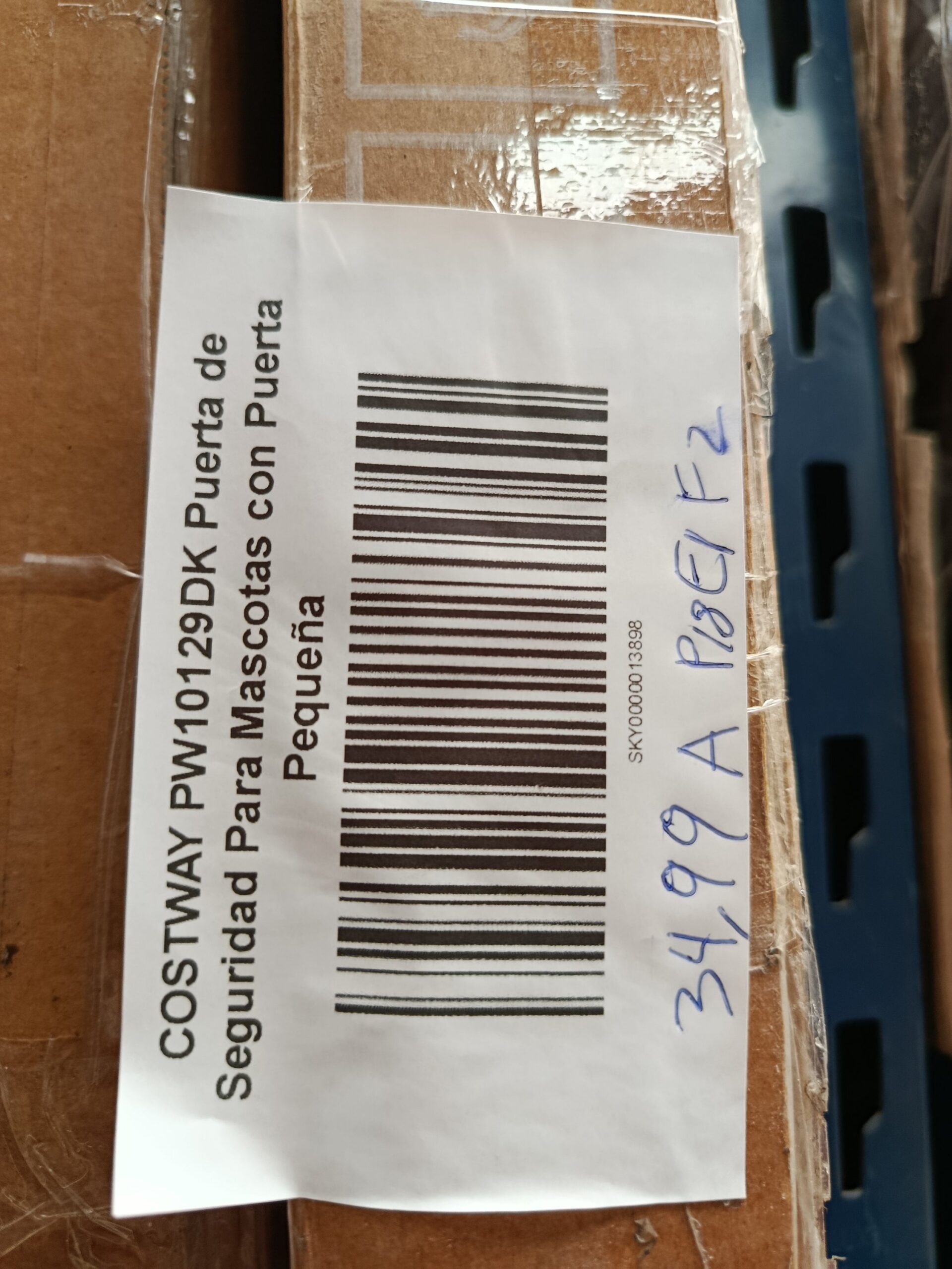 COSTWAY PW10129DK Puerta de seguridad para mascotas con puerta pequeña - Imagen 7