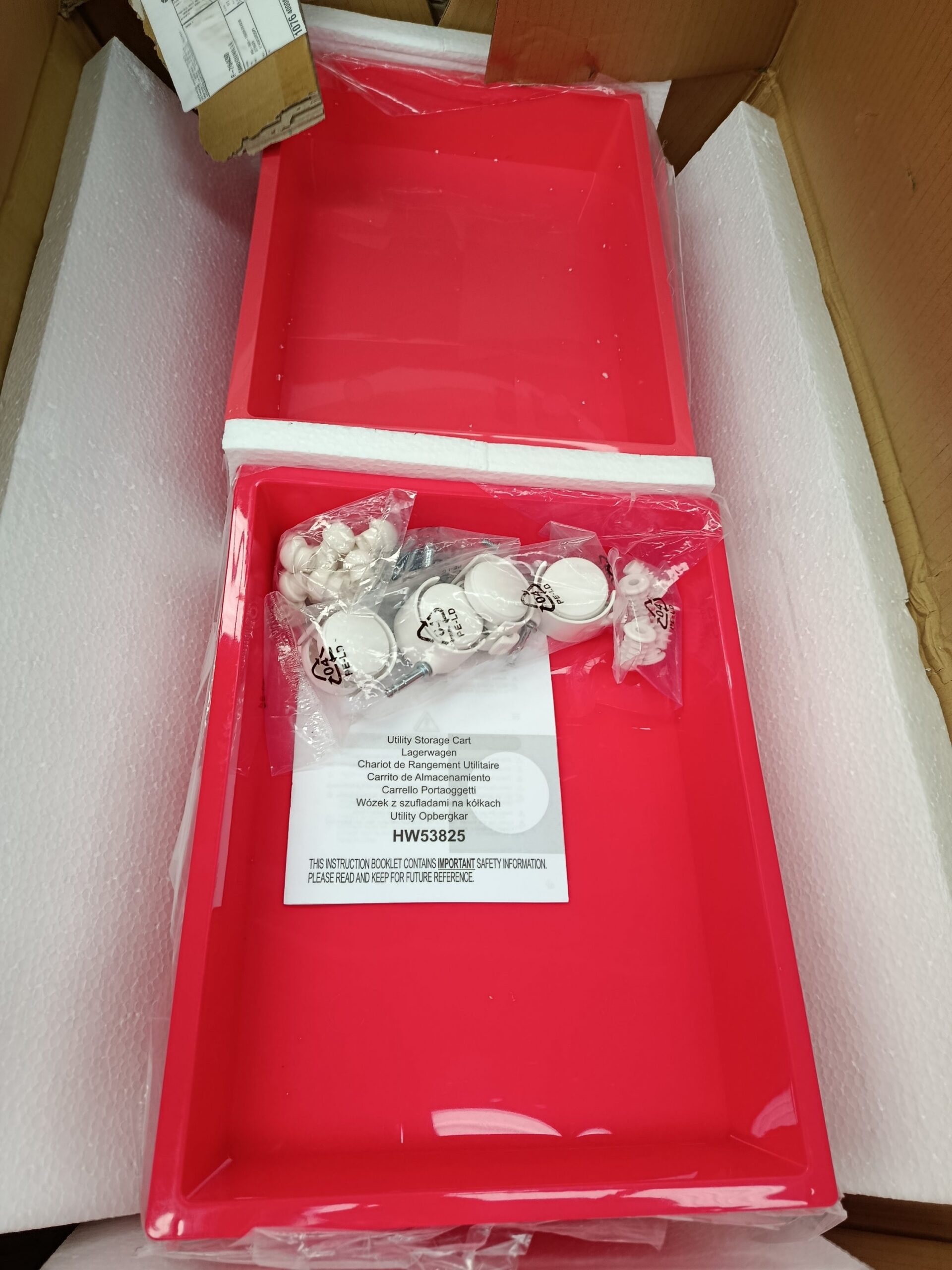 COSTWAY HW53825PI Carrito organizador multiusos con 15 cajones y ruedas Rosa - Imagen 3