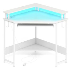COSTWAY JV12431DE-WH Mesa Escritorio para juegos bandeja color blanco