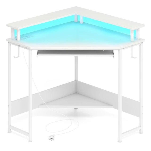 COSTWAY JV12431DE-WH Mesa Escritorio para juegos bandeja color blanco