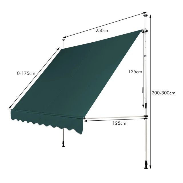 COSTWAY OP70317LS Toldo verde con protección - Imagen 2