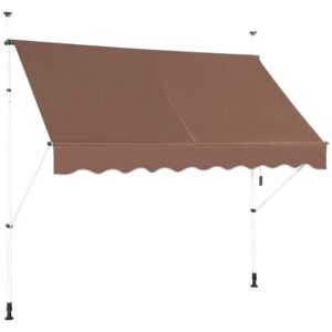 COSTWAY OP70317CF Toldo ajustable color café