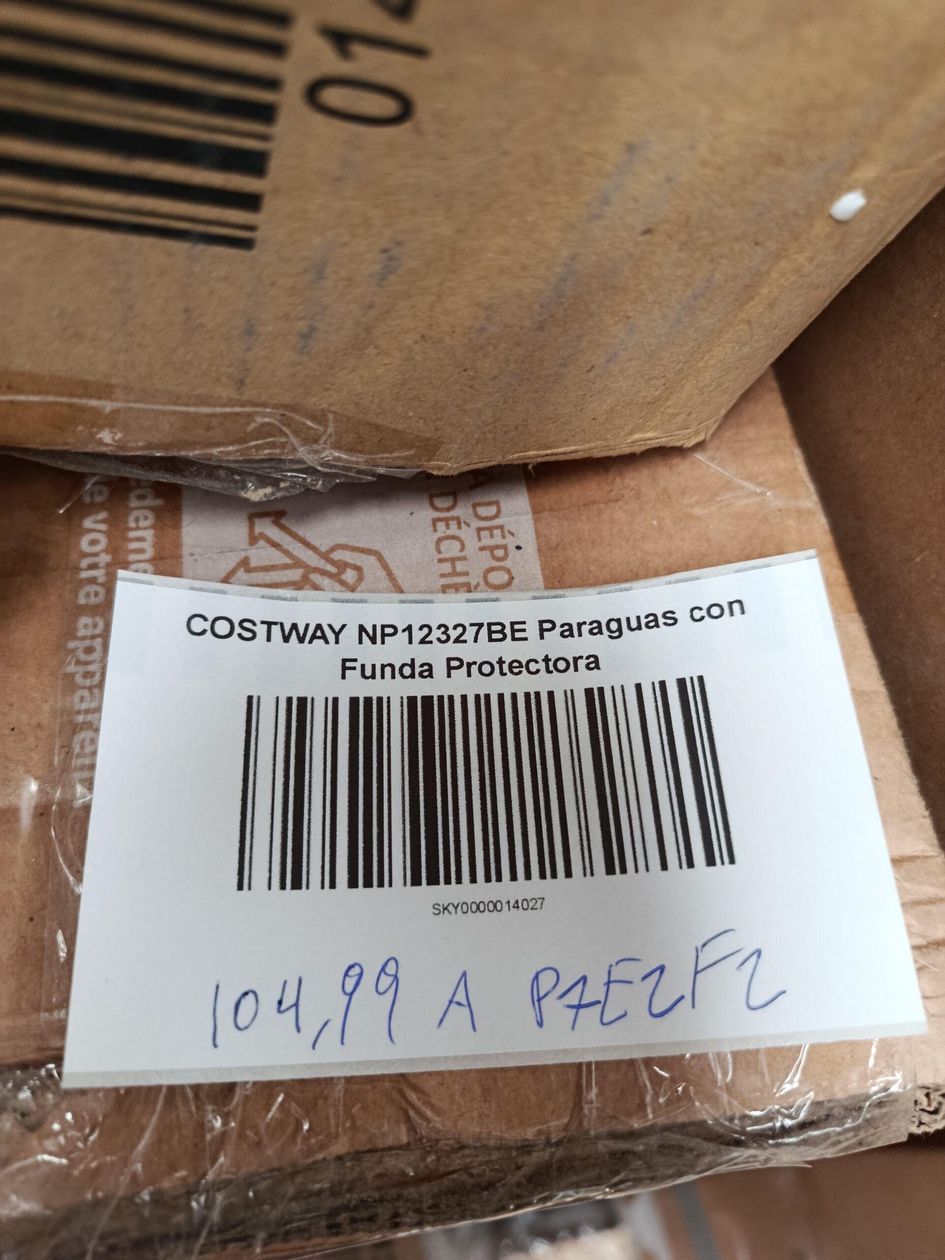 COSTWAY NP12327BE Paraguas con funda protectora - Imagen 7