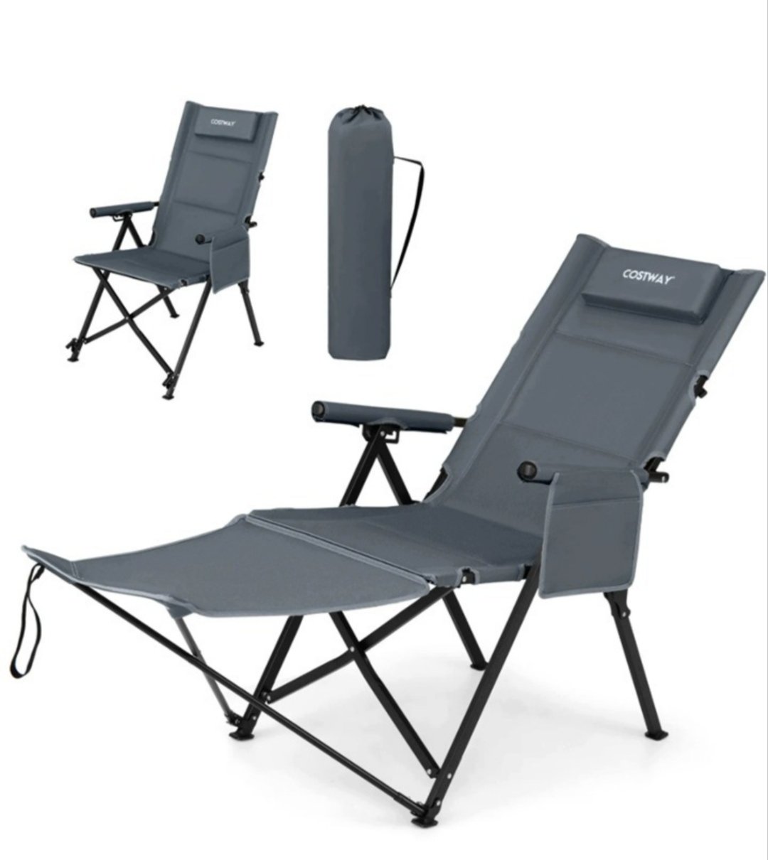 COSTWAY NP13330GR Silla plegable de jardín/playa de 150kg