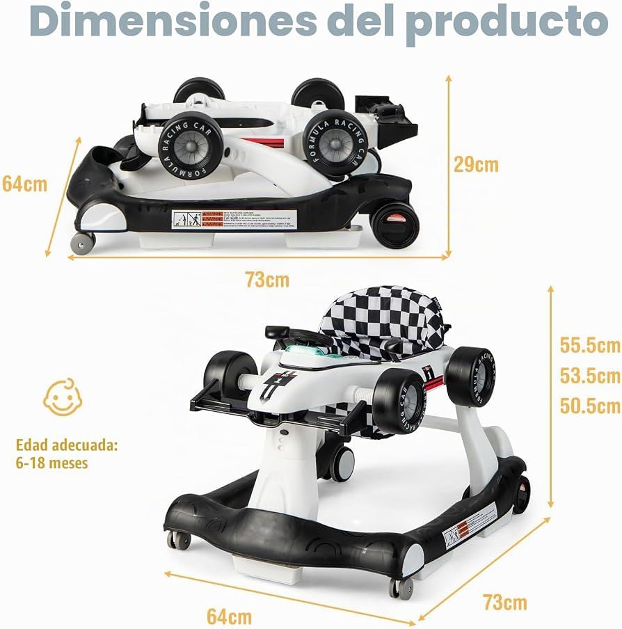 LIFEZEAL Andador para bebés plegable con altura regulable - Imagen 2