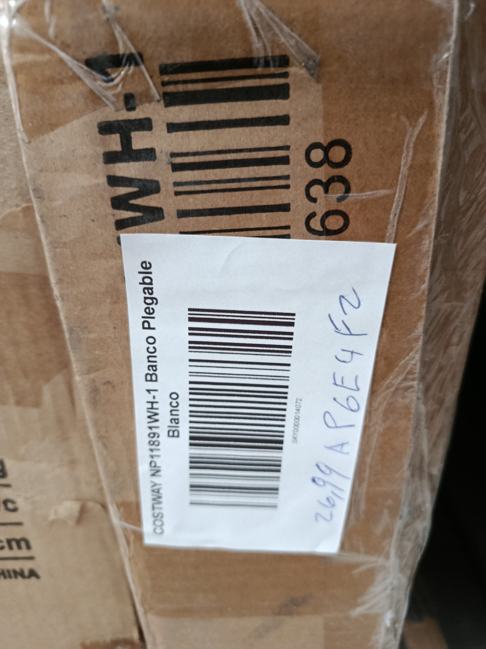 COSTWAY NP11891WH-1 Banco Plegable Blanco - Imagen 6