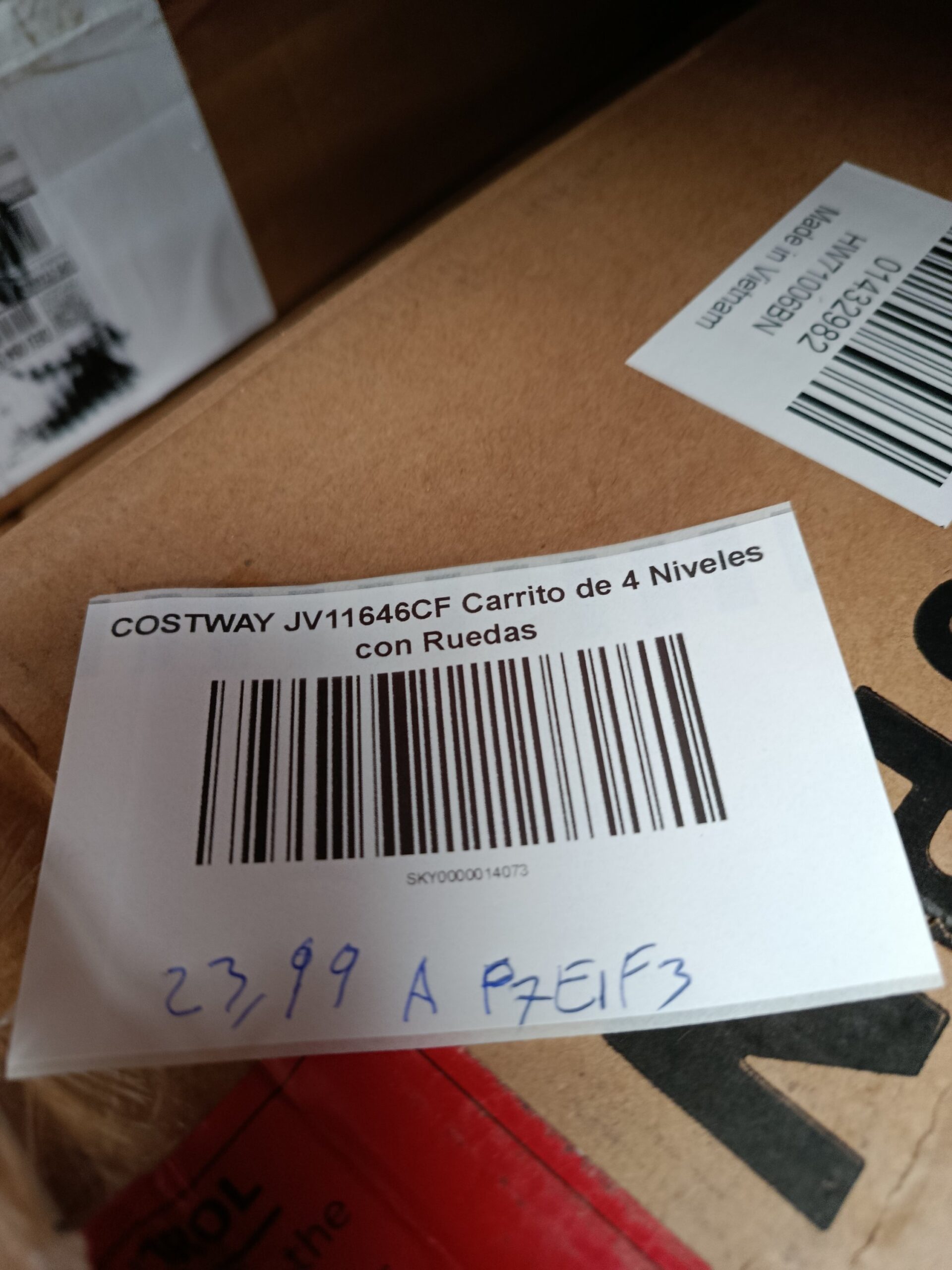 COSTWAY JV11646CF Carrito de 4 niveles con ruedas - Imagen 7