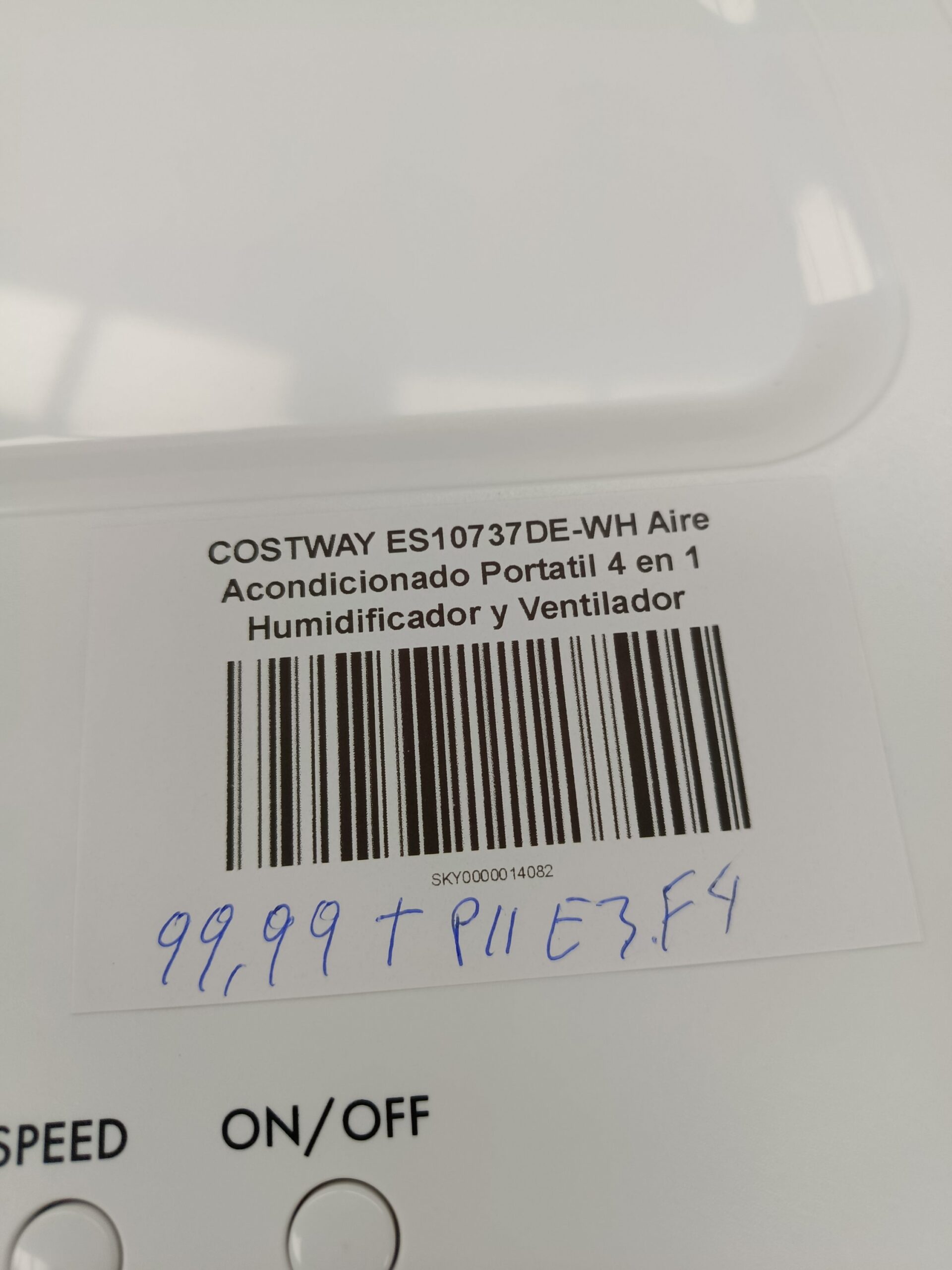 COSTWAY ES10737DE-WH Aire Acondicionado Portátil 4 en 1 Humidificador y ventilador - Imagen 12
