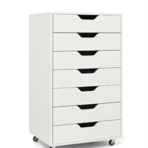 COSTWAY JV13198WH Armario de almacenamiento de 7 cajones