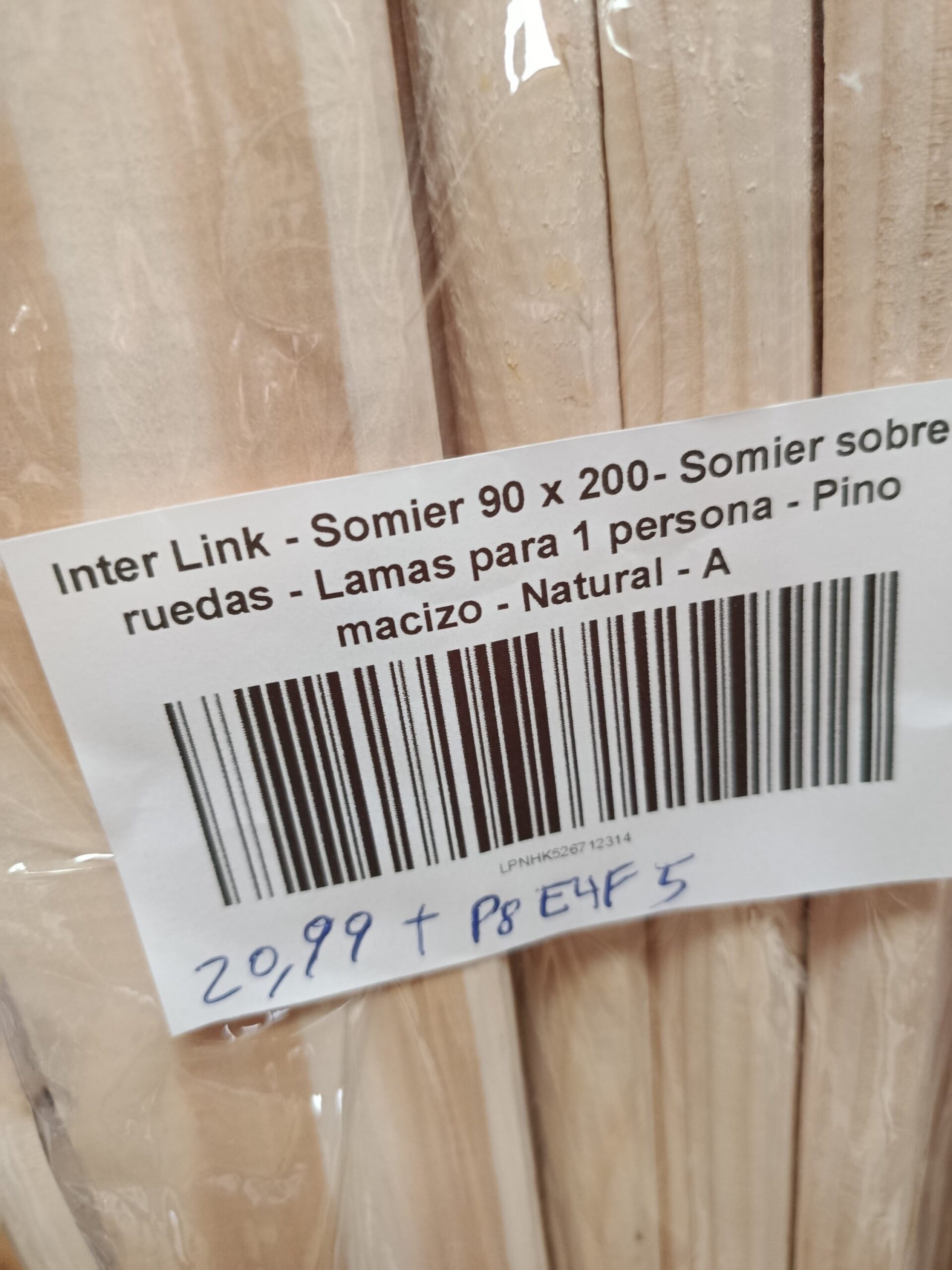 Inter Link Somier de Listones Madera Maciza de Pino - Imagen 6
