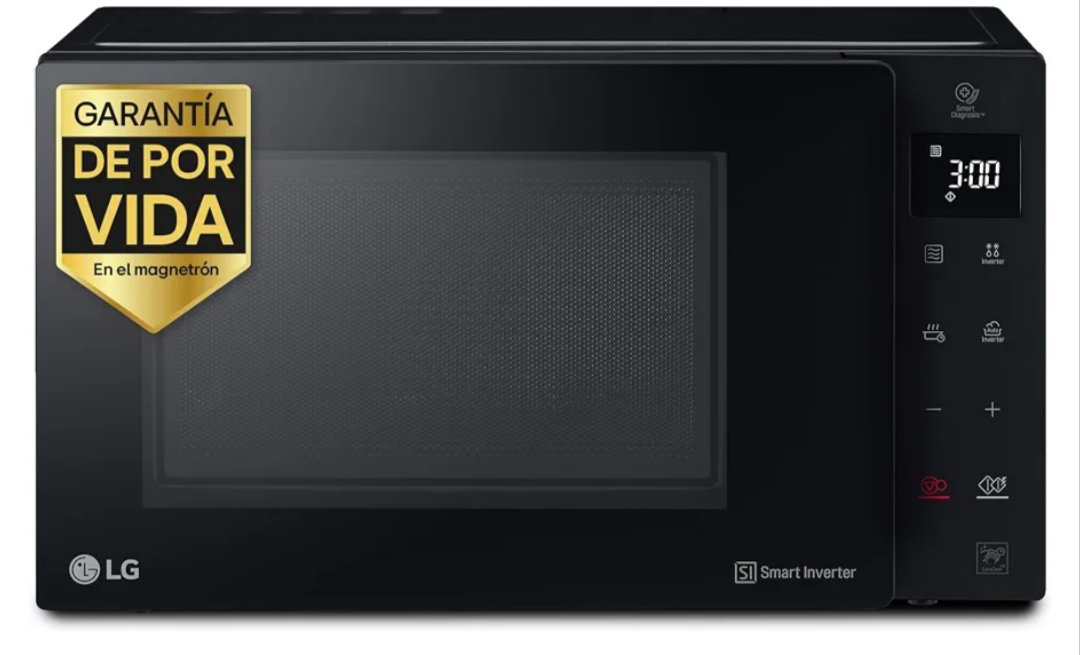 LG MH6535GIB - Microondas con grill, 1000 W.