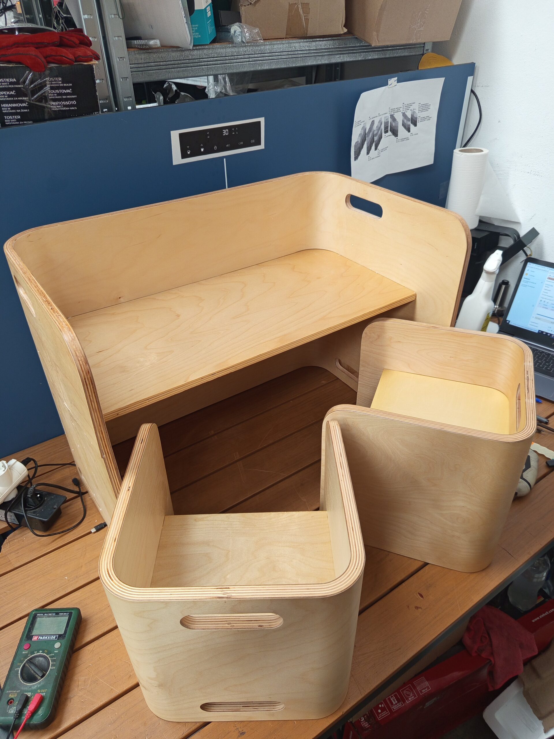 COSTWAY HY10091NA Juego de mesa y sillas de madera. - Imagen 3