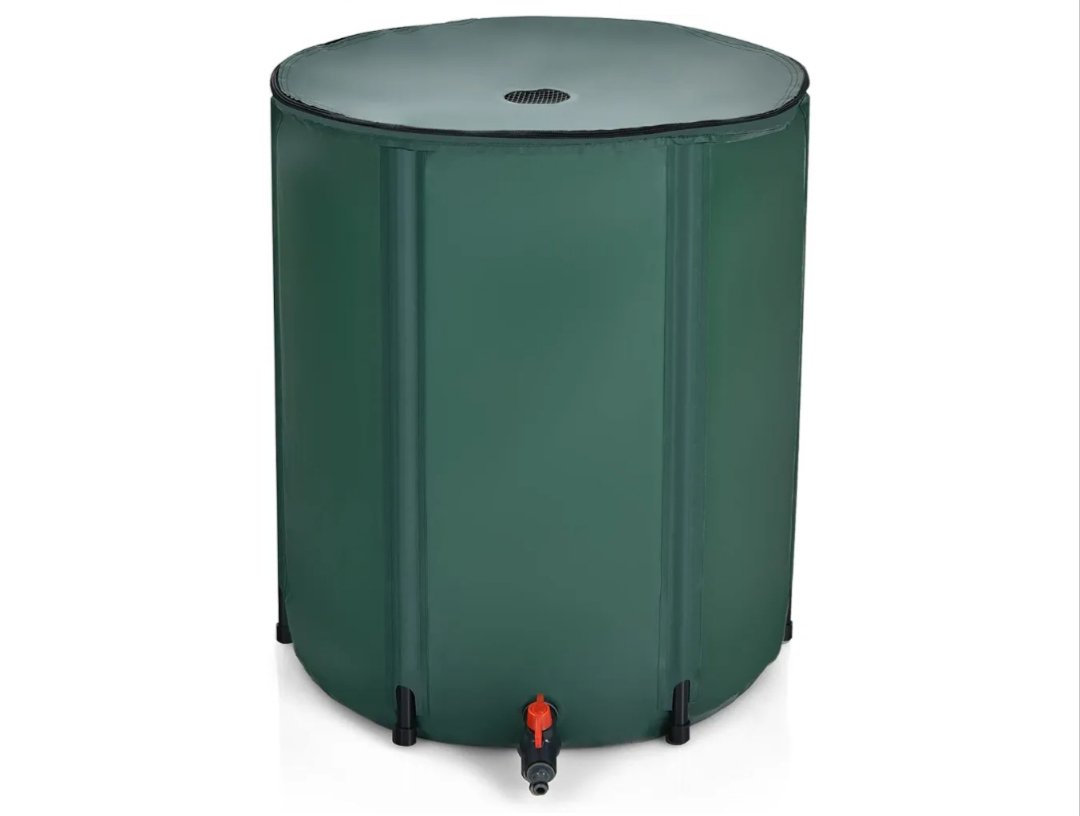 COSTWAY OP70943 Barril de Lluvia Plegable de 200L.