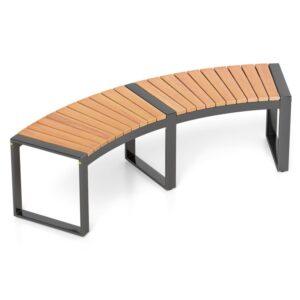 COSTWAY HW28953 Banco de madera para exteriores de 146x58x45cm.