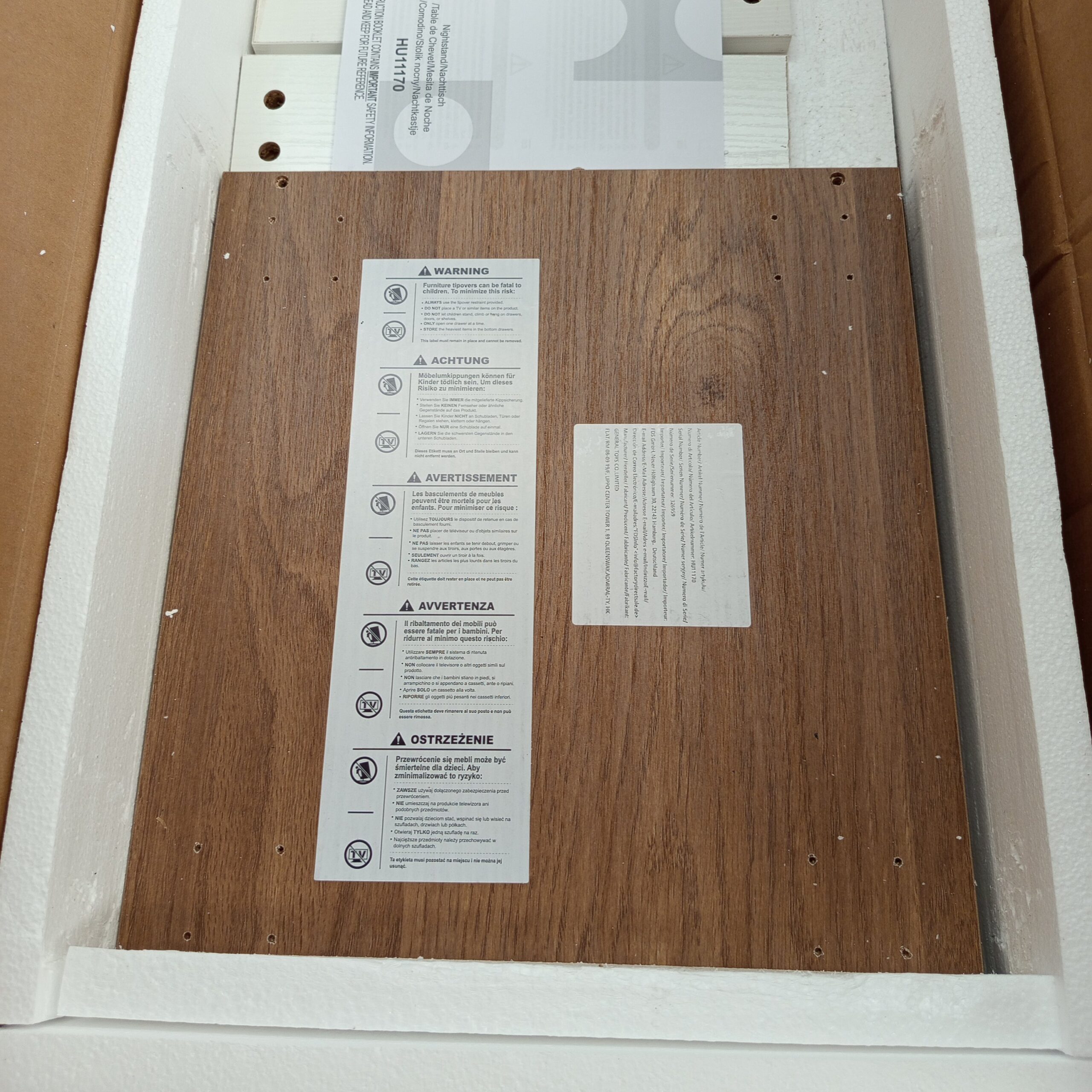 Mesita de noche - HU11170WH-1 - COSTWAY - Imagen 4