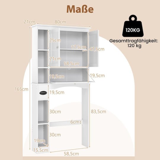 Estantería de baño - BA8363WH - COSTWAY - Imagen 2