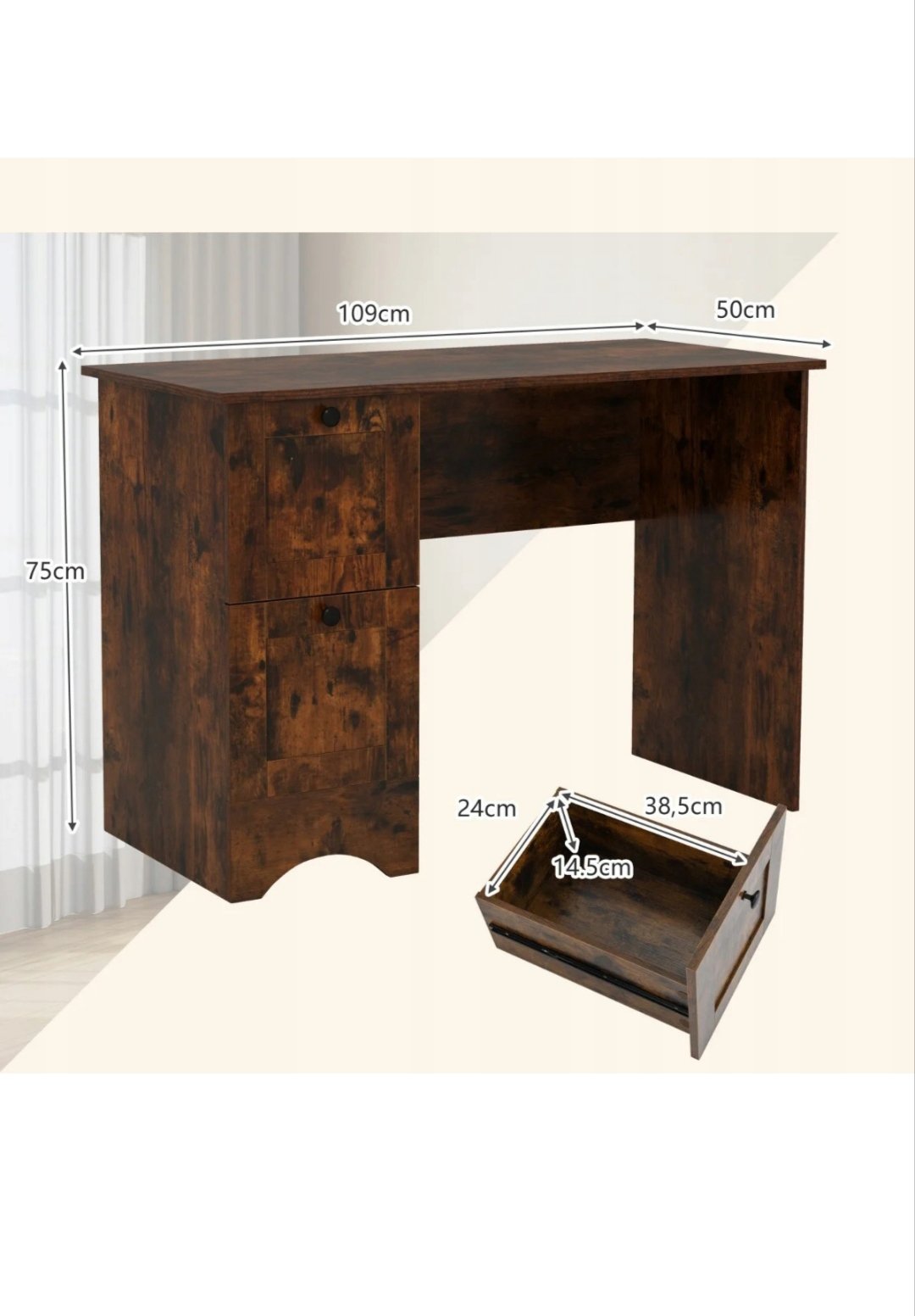 Mesa Escritorio - CB10783CF - COSTWAY - Imagen 2