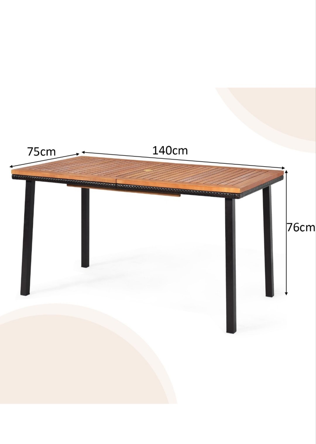 Mesa para Patio - OP70691A - COSTWAY - Imagen 2