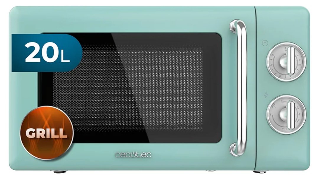 Cecotec Microondas Mecánico con Grill de 20 L
