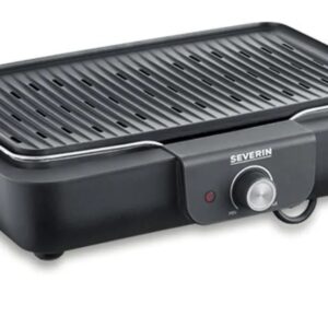 Severin Barbacoa de mesa eléctrica con placa de parrilla
