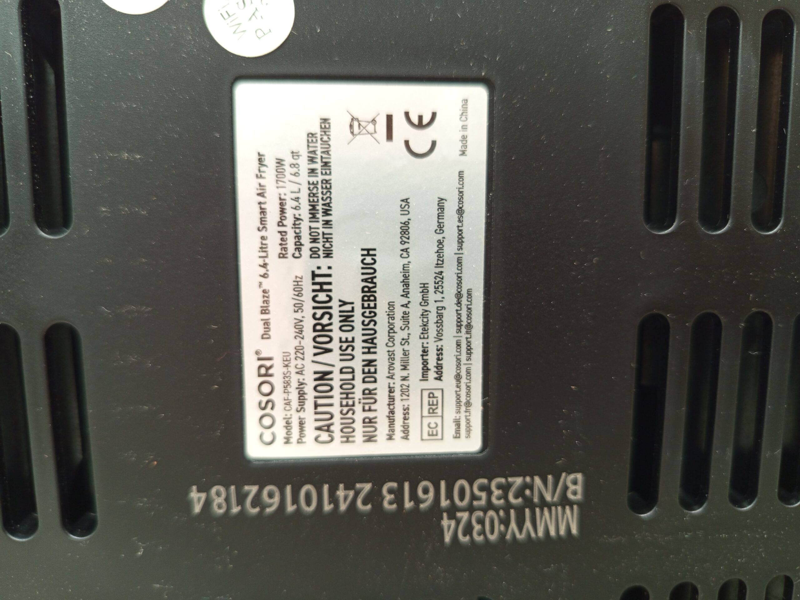 Cosori - COSORI Dual Blaze Chef Edition - Imagen 2