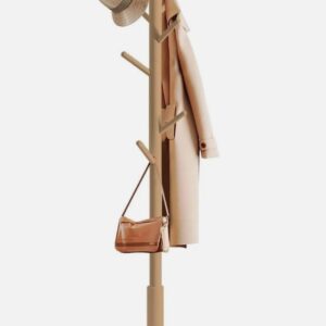 Perchero Edihome de madera con 8 ganchos, 172 x 38 x 38 cm