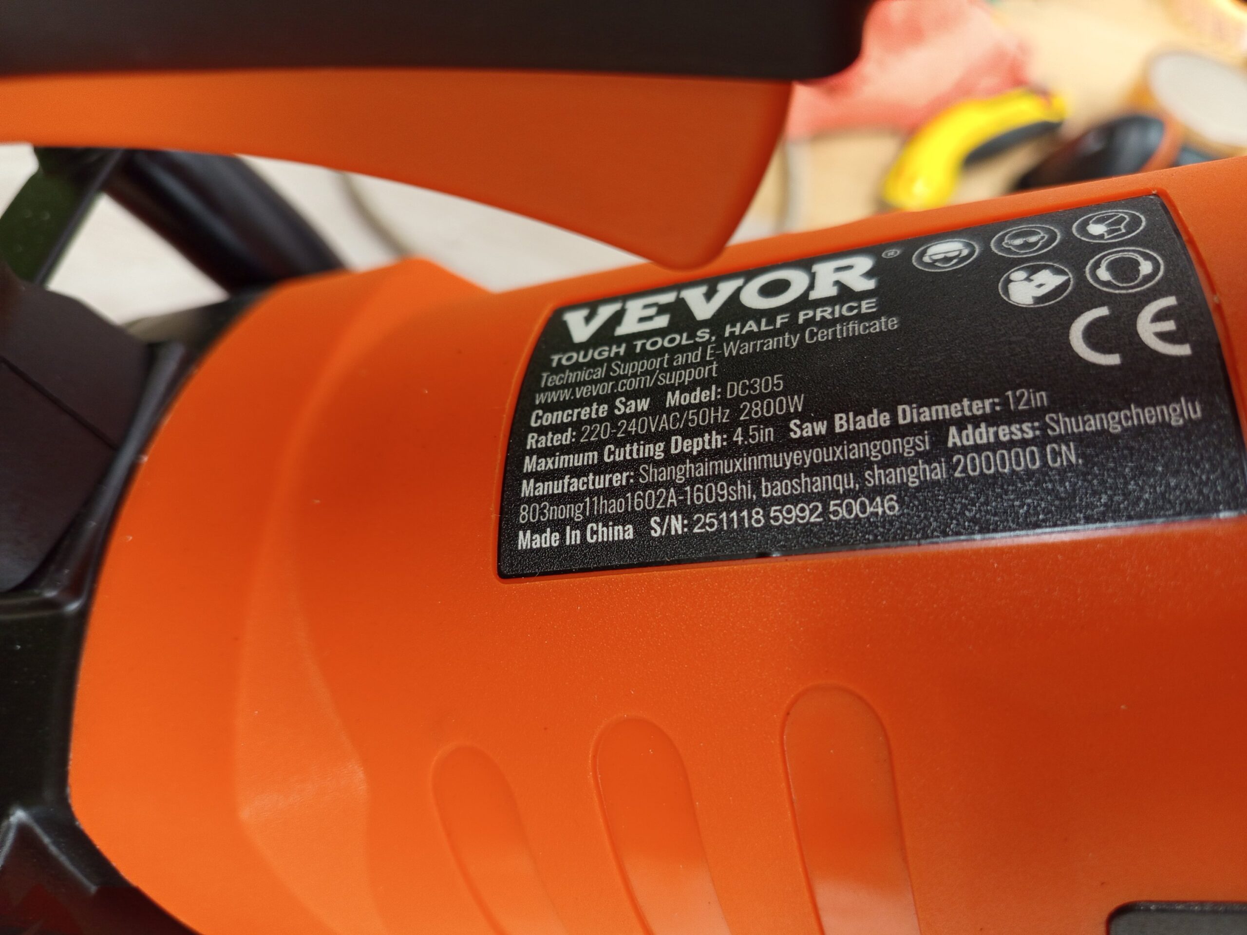 VEVOR Sierra Eléctrica para Hormigón - Imagen 2