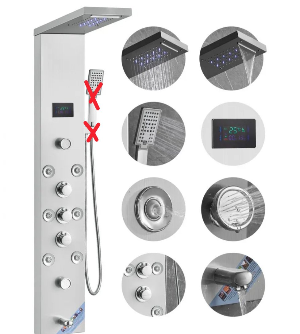 VEVOR Sistema de panel de ducha.