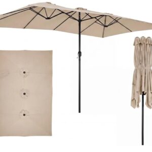 COSTWAY Sombriila Doble 4,26x2,6m, Sombrilla
