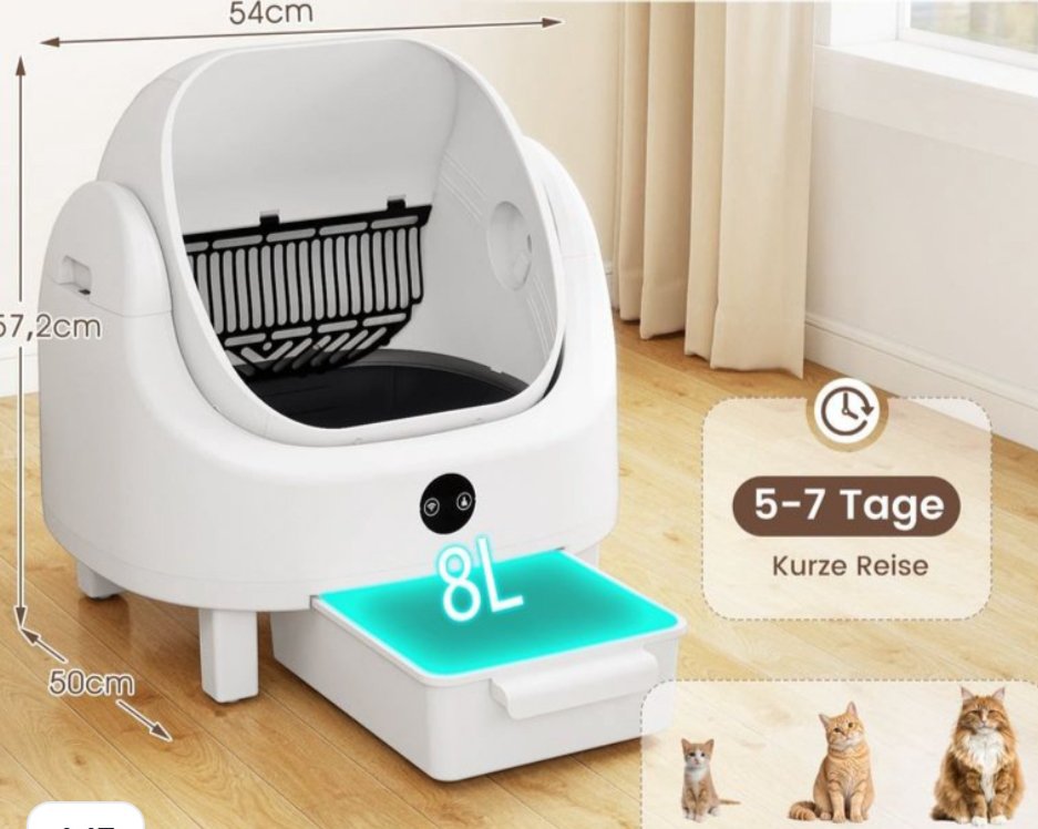 Costway arenero autolimpiante para gatos con control