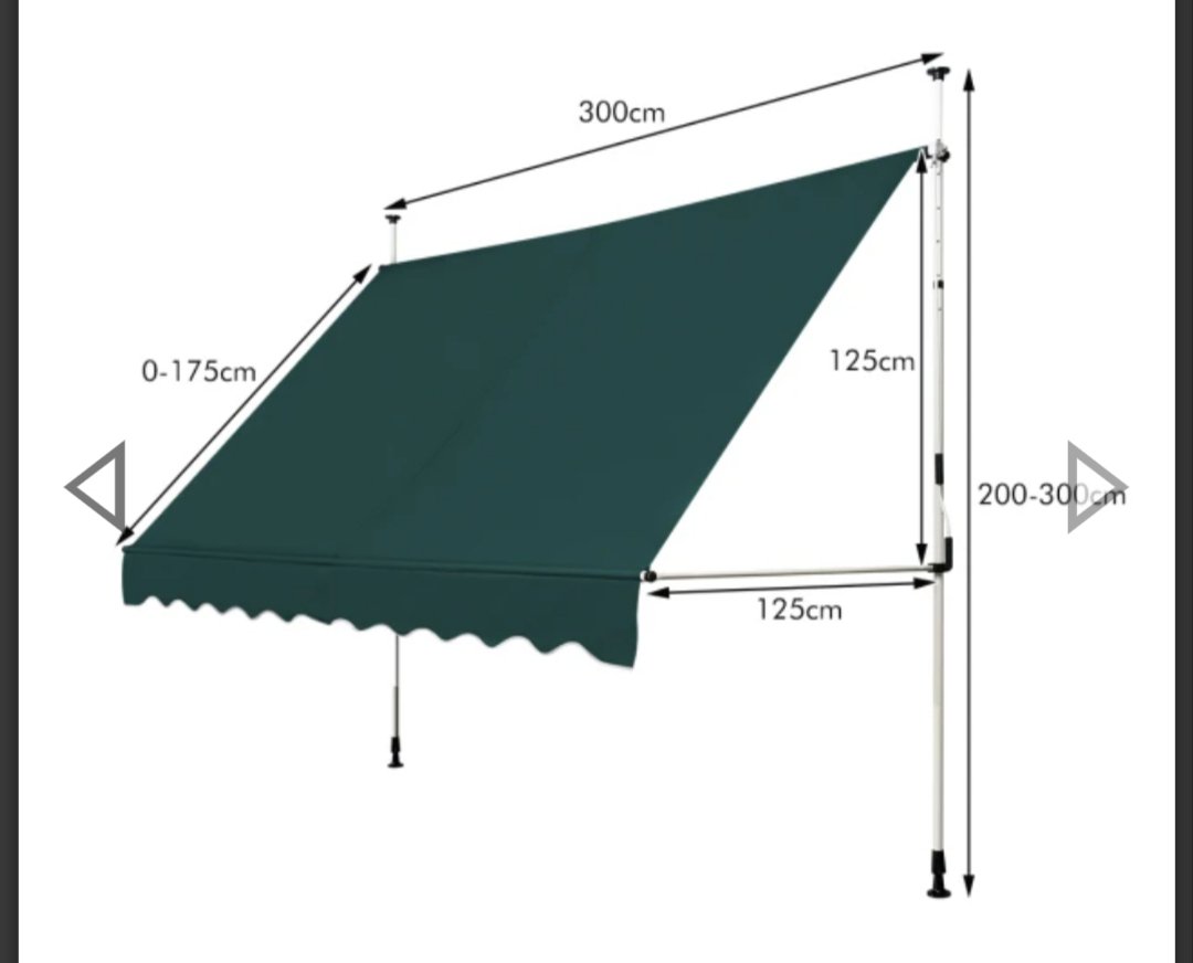 Toldo plegable Costway Green de 300 cm - Imagen 2