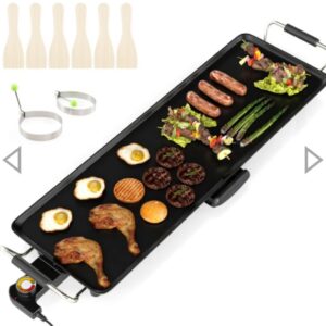 Costway Plancha eléctrica Teppanyaki antiadherente de 70 cm