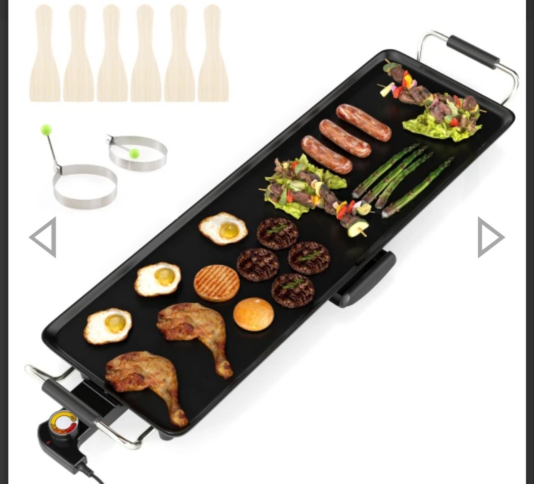 Costway Plancha eléctrica Teppanyaki antiadherente de 70 cm