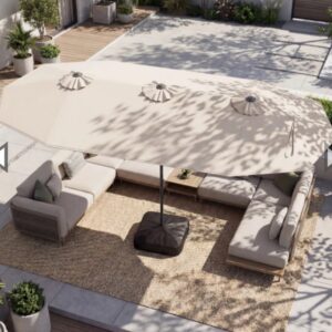 Sombrilla de jardín Costway , rectangular