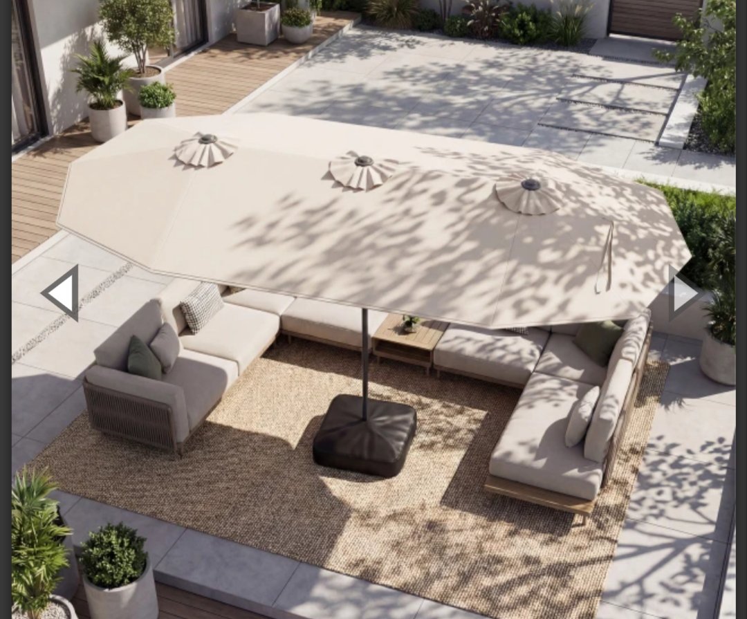 Sombrilla de jardín Costway , rectangular