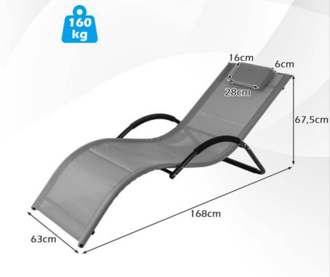 Costway tumbona de jardin - Imagen 2