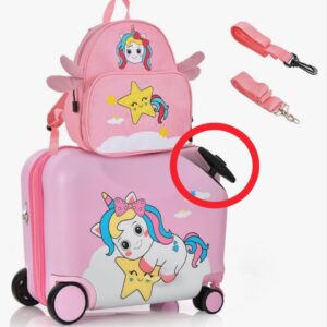 Costway Juego de equipaje infantil de 2 piezas